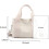 (beige) Handheld Canvas Bag Multifunctional Single Shoulder Bag Home Storage Bag 2