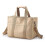 (khaki) Handheld Canvas Bag Multifunctional Single Shoulder Bag Home Storage Bag 1
