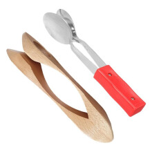 2 Stück Traditionelle Musiklöffel Aus Holz/Metall, Leichtes Handperkussionsinstrument für Den Musikunterricht