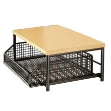 Étagère de Rangement pour Micro-Ondes de Cuisine - Structure Robuste en Bois Massif et Métal, Étagère de Rangement Peu Encombrante pour Plan de