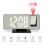 (black with white letters) LED Digital Projection Alarm Clock Temperature Date Snooze Ceiling Projector 3