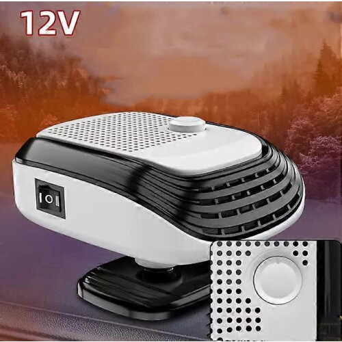 (12V,white)Car Heaters for Vehicle,Upgrade 2 in 1 Heating Cooling Fast Windshield Defrost 1