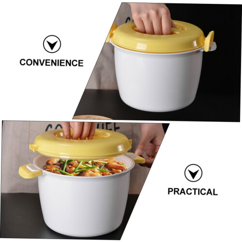 Microwave Rice and Vegetable Steamer Set Plastic EasyClean MultiMeal Cooker for Home Kitchen 1
