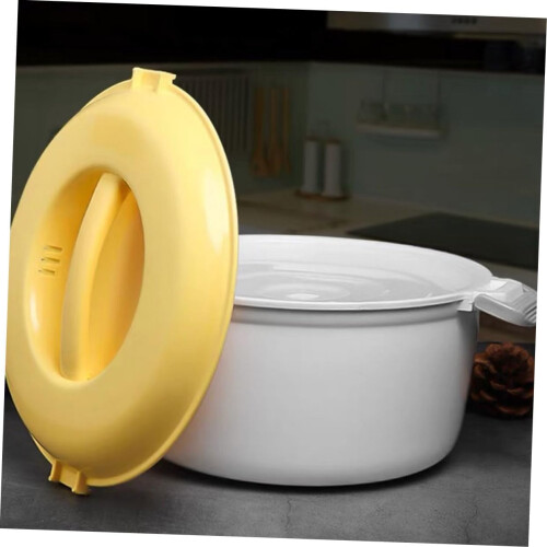 Microwave Rice and Vegetable Steamer Set Plastic EasyClean MultiMeal Cooker for Home Kitchen 2