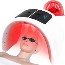 7 Color LED Face Mask with Hydration Spray, Red Light Therapy Facial Mask for Skin Rejuvenation