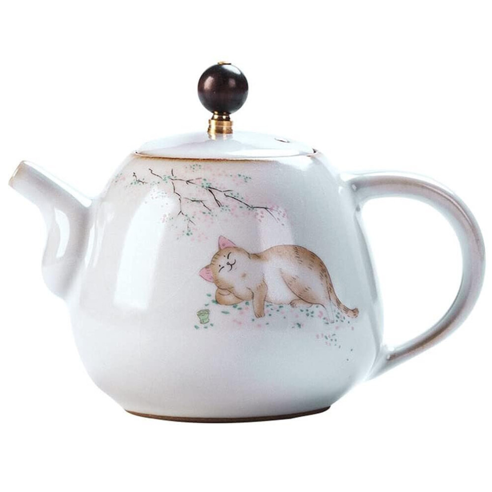 Chinese Ceramic Teapot 280ml Handmade Ru Kiln Kung Fu Tea Set for Oolong Puer with Elegant Glaze-image-OPC-PQKTSZ6-NEW