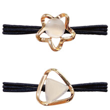 Metalen haarelastiekjes, elegante cat eye scrunchies voor een Franse vierkante punt, zachte en comfortabele elastische haarelastiekjes voor alle