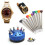 Precision Watch Screwdriver Set Watchmakers Tools Flat Blade Slotted Screwdriver With Rotating Stand Extra Drivers Multi Functional Watchmaker 6