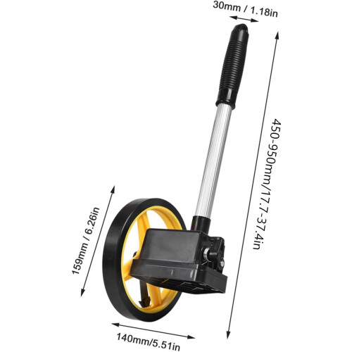 Measuring Wheel with Adjustable Telescopic Handle,  Accuracy, Compact TPR Design for Surveying 2