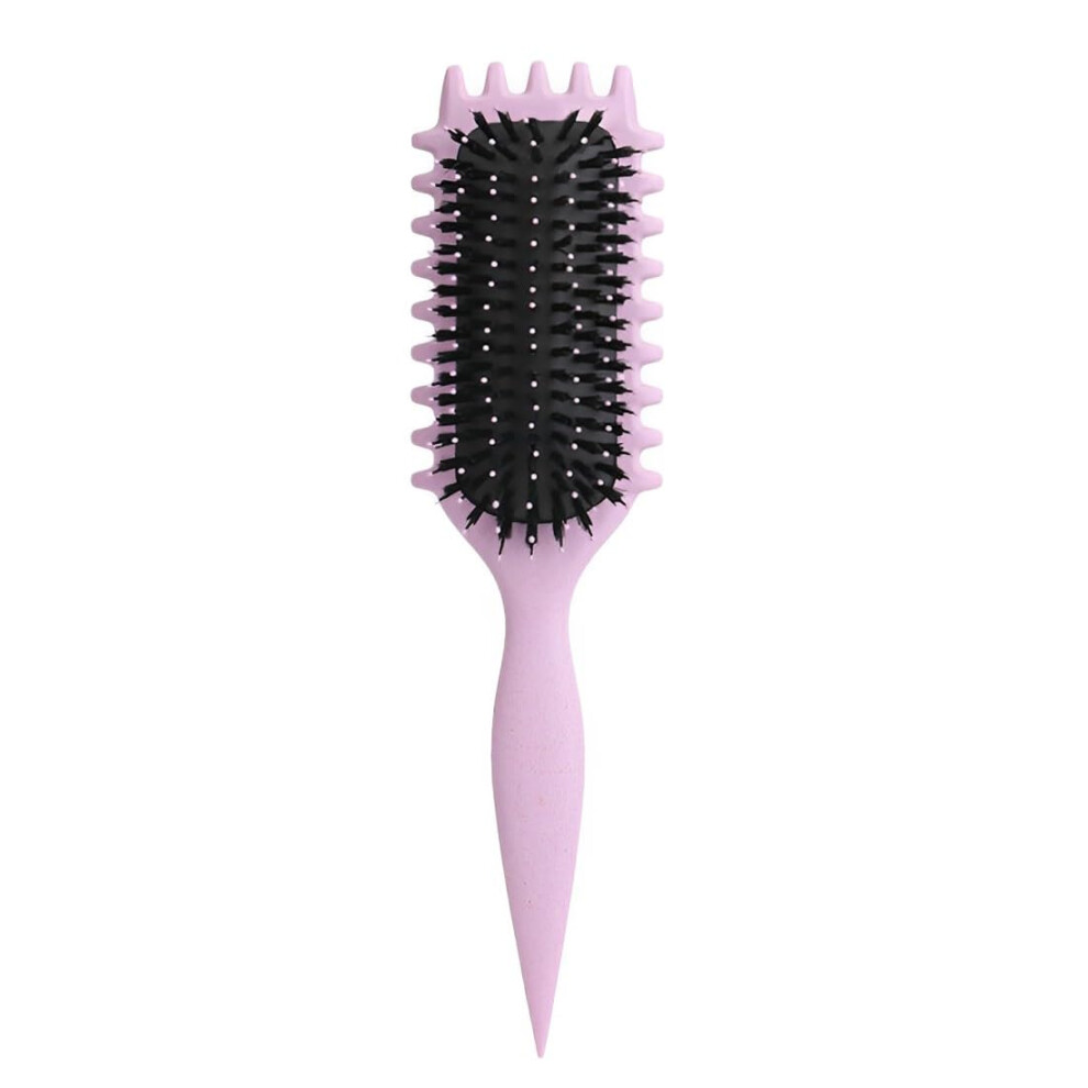 Curling Brush with Boar Bristles for Thick Hair, Curl Definition and Frizz Reduction, Travel Size