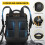 Heavy Duty Tool Backpack with Spacious MultiPocket Storage, Padded Straps, Black, 19.7x15.4x8.3 4