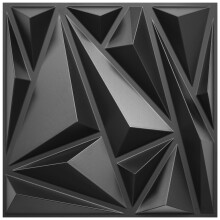 33 Pack Black 3D PVC Wall Panels, Modern Diamond Design for Bedroom Living Room Accent Walls