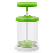 Manual Milk Frother 15 oz Green EcoFriendly Whipped Cream Dispenser for Quick Frothing and Easy Clean