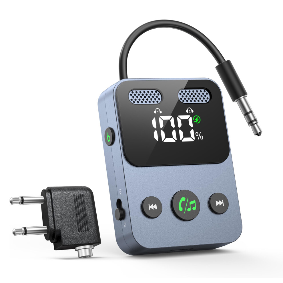 Bluetooth 5.3 Transmitter Receiver 2In1 Low Latency Audio Adapter For Tv Headphones Car Stereo 9187378121917