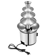 Chocolate Fondue Fountain 4Tier Electric Stainless Steel with Independent Heat Control for Parties