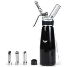 500ml Whipped Cream Dispenser with 3 Nozzles, LeakProof Heavy Duty Aluminum Cream Whipper for Desserts