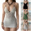 Halterneck Beach Cover Up Dress Feature Adjustable Back-White M 2