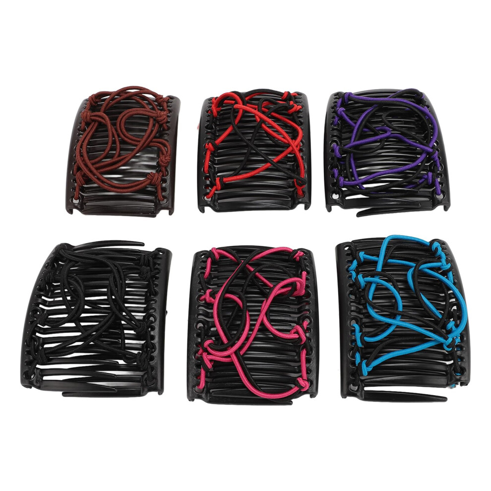 Magic Hair Comb Double Clips Bun Maker for Thick Curly Hair Women Girls, Multi Color Options