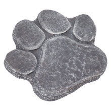 Pedina commemorativa per animali in pietra con impronta di zampa di cane, personalizzabile con lettere, segnalino funebre da giardino grigi