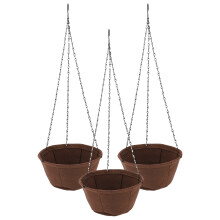 Hängender Blumenhalter Körbchen mit rostfreiem Ketten 30 cm Terrassendekoration