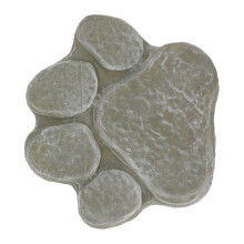 Lapide commemorativa con impronta di zampa di cane in resina, decorazione da giardino esterno, 15,5x17,5 cm