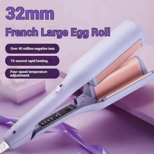(US Standard, Purple) Explicitu Hair Styling Tool with Negative Ionic Technology, Anti-Scald Wave Curl 2