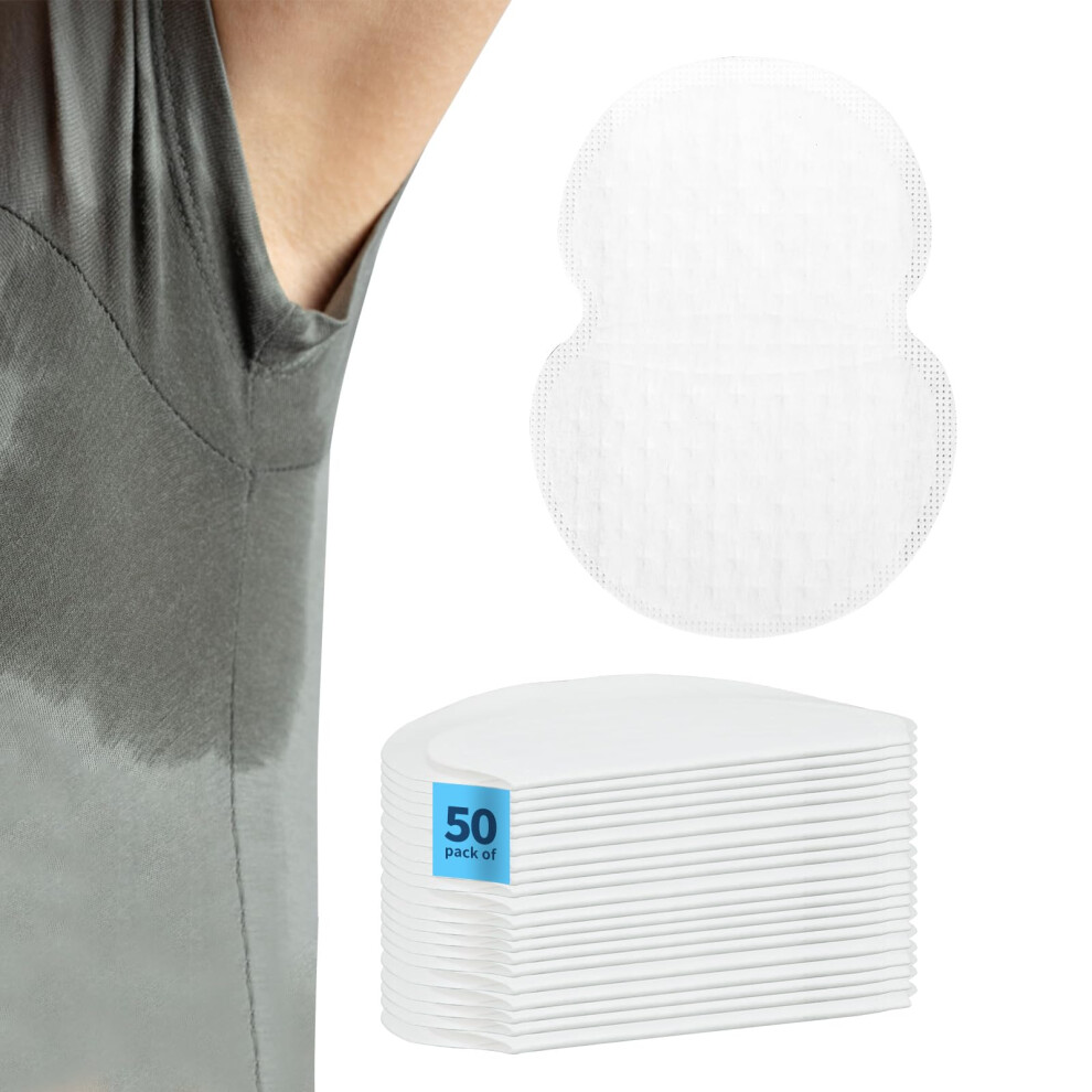 Underarm Sweat Pads 50PCS Odor Neutralizing Disposable Armpit Pads for Men and Women Shirts