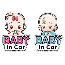 Reflective Waterproof Baby on Board and Baby in Car Safety Stickers for Car Windows