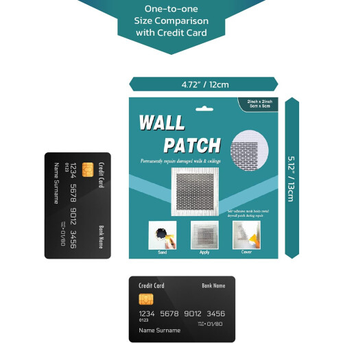 Drywall Patch  Kit 2x2 Inch 2 Pcs Strong SelfAdhesion for Easy Wall 2
