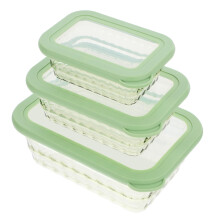3pcs Food Storage Containers Keep Food Fresh Clear View Reusable Vegetable Salad Fruit Organizer