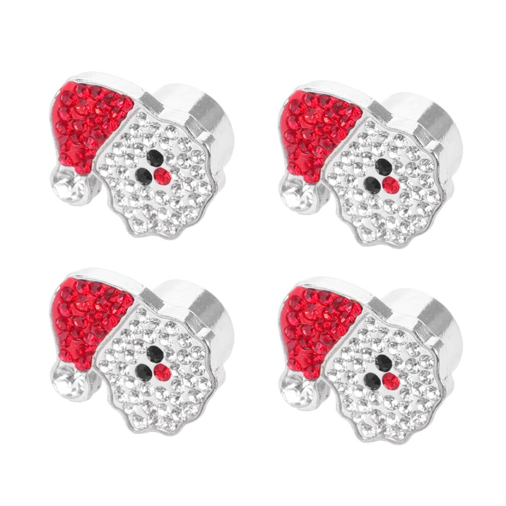 4Pcs Santa Claus Tire Valve Stem Caps With Rhinestones Christmas Wheel Valve Caps Weatherproof 9187378126042