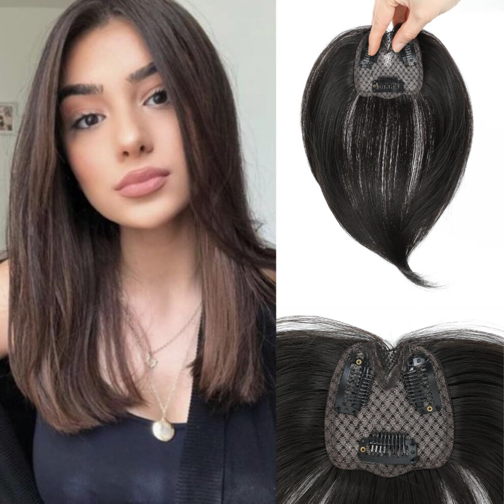 Hair Topper for Thinning Hair with Crown Volume, 360 Coverage Clip In Hair Piece, 10 Inch
