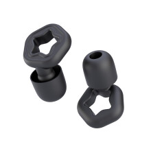 Noise Cancelling Earplugs  Reusable Soft Silicone Waterproof for Sleeping Swimming Travel Work with Carry Case (Black)