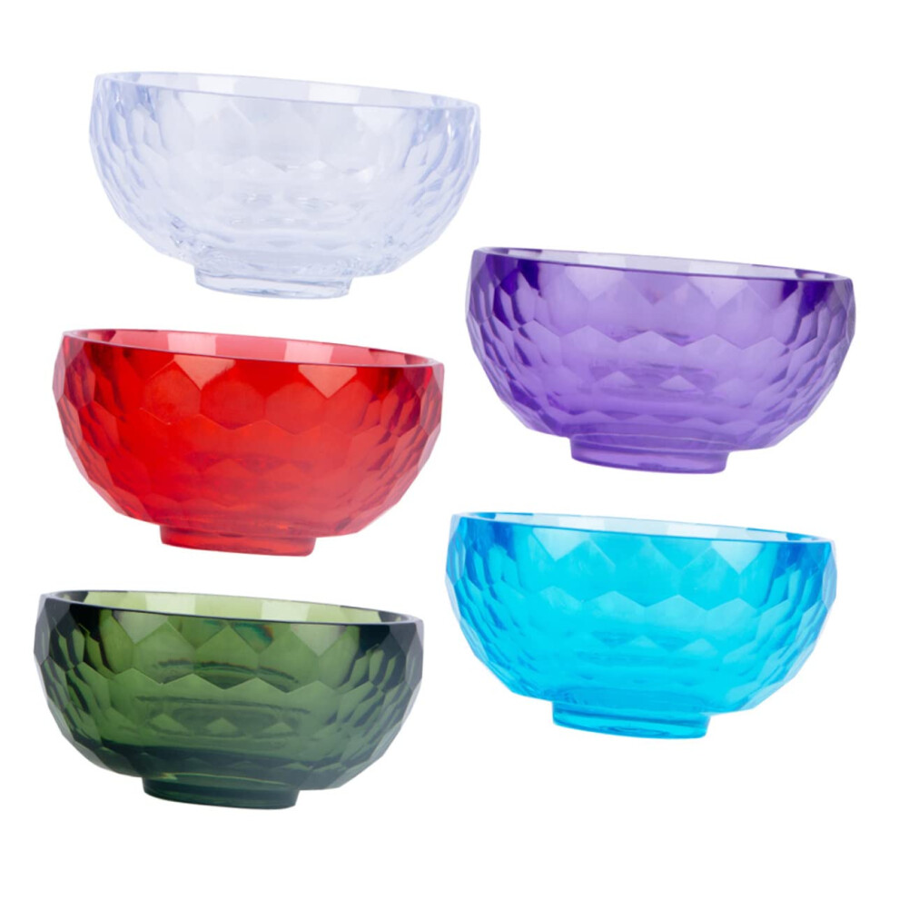 Face Mask Mixing Bowl Set 5 Large Acrylic Bowls for Spa Skincare Clay and Mud Masks