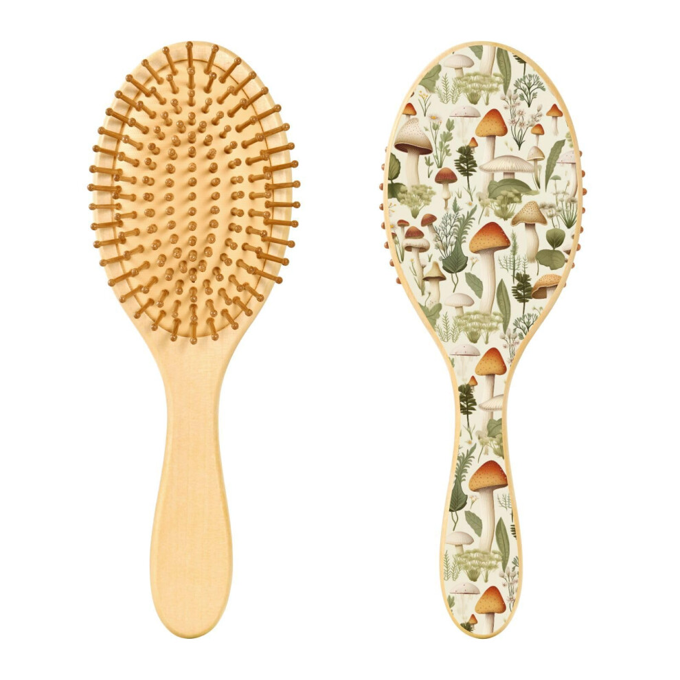 Wooden Detangling Hair Brush for Wet and Dry Hair with Gentle Scalp Massage for Thick or Fine Hair