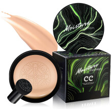 CC Cream Foundation with Mushroom Head Air Cushion, Full Coverage Moisturizing Concealer for Mature Skin