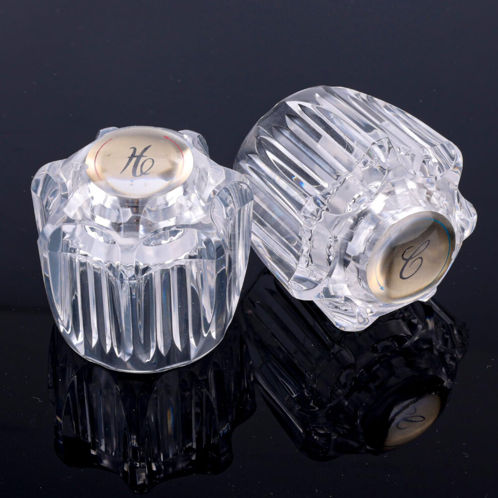 Shower Knob Replacement Set Acrylic Hot And Cold For Delta And Peerless Bathtub Faucet Handle Kit 9187378130902