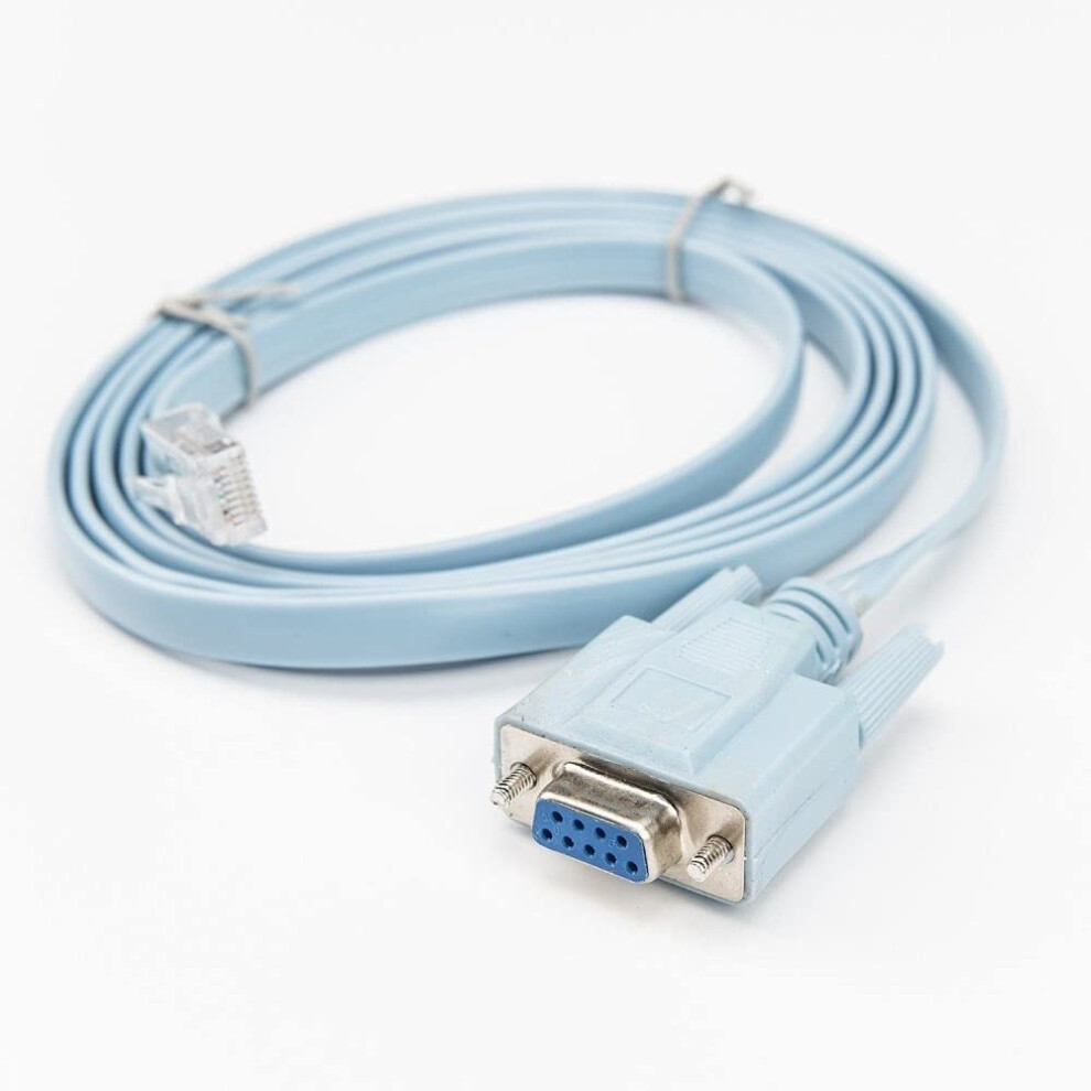 Console Cable 6Ft Rj45 To Db9 Serial For Cisco Router Switch Easy Network Configuration 9187378131046