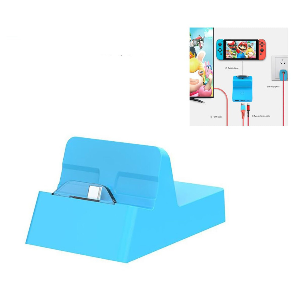 Dock 3 In 1 With 4K Hdmi, 100W Pd Fast Charging, Usb 3.1, For Nintendo Switch Oled/Lite Blue 9187378131107