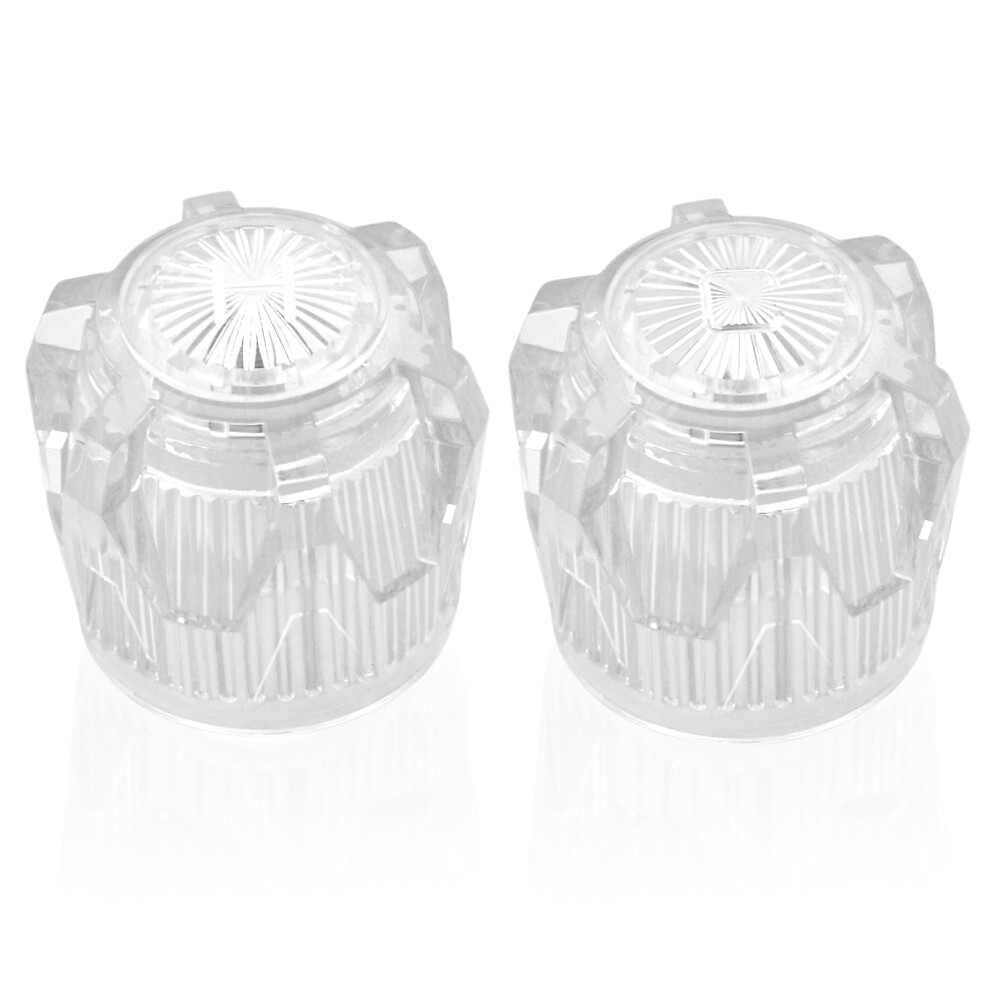 Rv Shower Faucet Knobs Hot And Cold, Replacement For Mobile Home Bathtub, Clear Acrylic 2Pack 9187378131473