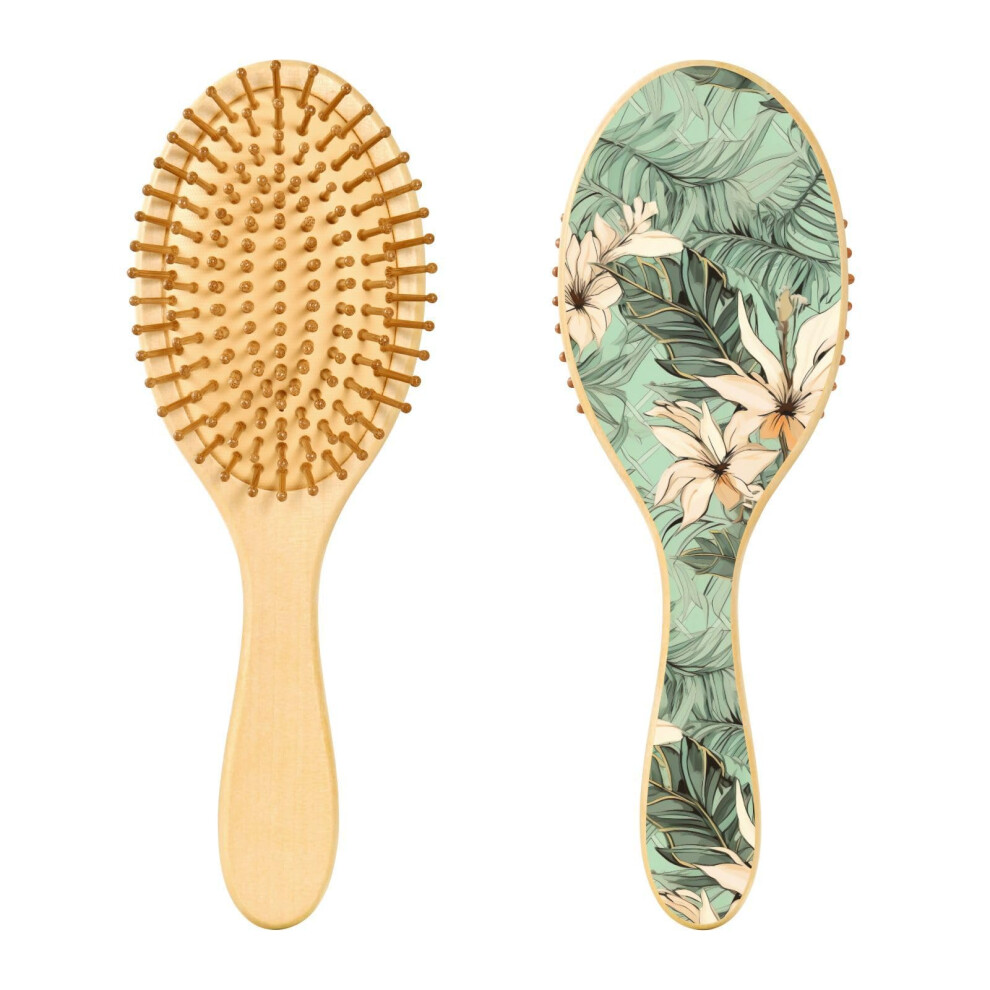 Detangling Hair Brush for Curly Hair Wet and Dry with Soft Bristles and Ergonomic Scalp Massage