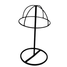 Black Metal Hat Stand with Stable Round Base for Home and Store Display Organizer