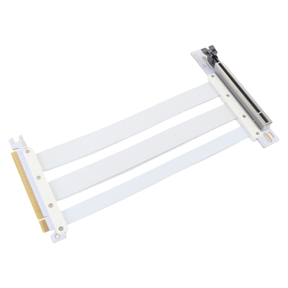Pci-E 4.0 X16 Riser Cable 10Cm For Rtx 4090 Ti 8900 Xt 128Gbps White 8751380678038