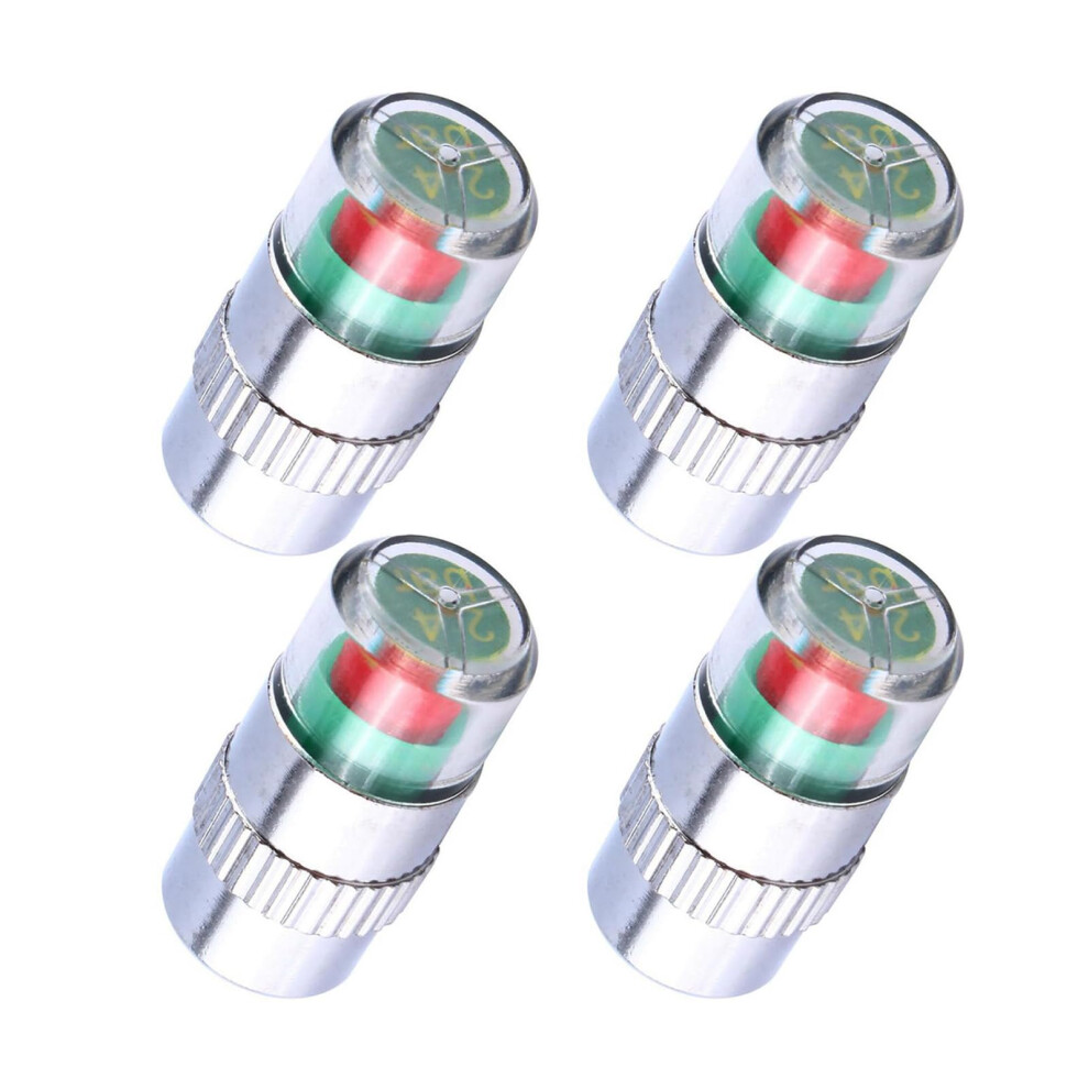 Tire Pressure Monitoring Caps With Realtime Alerts, Colorcoded Leak Detection, Pack Of 4 9187378132456