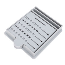 2er Pack Haftnotiz-Schablonen mit Halter, Grau, 7,5x9cm