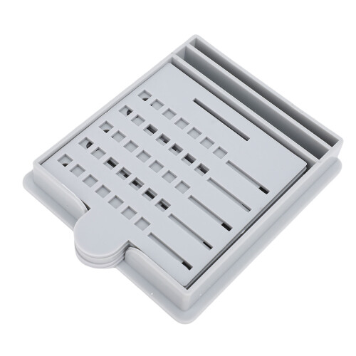2er Pack Haftnotiz-Schablonen mit Halter, Grau, 7,5x9cm