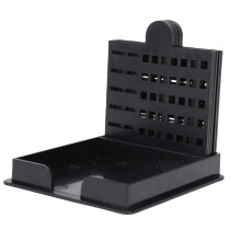2er Pack Haftnotiz-Schablonen mit Halter, ABS, 7,5x9cm, Schwarz