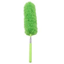 Microfiber Duster with Extension Pole for Home and Car, Telescoping Scratch Cleaning, Green