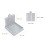 2er Pack Haftnotiz-Schablonen mit Halter, Grau, 7,5x9cm 2
