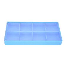 Porta perline con griglie multiple, scatola portaoggetti compatta in plastica per parti di orologi con 8 griglie, struttura robusta, design leggero,